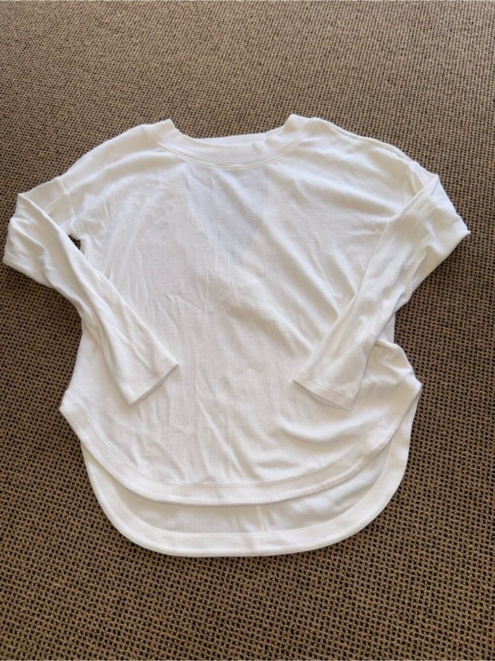 White Long Sleeve open back top